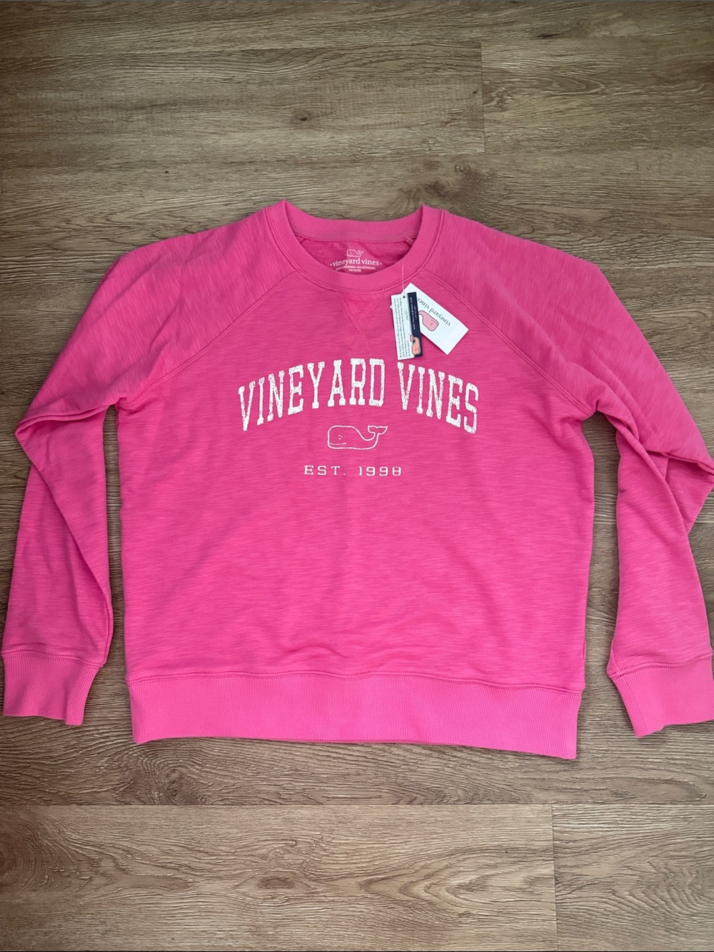 Vineyard Vines Women's Crewneck Sweatshirt - Hot Pink with White Logo